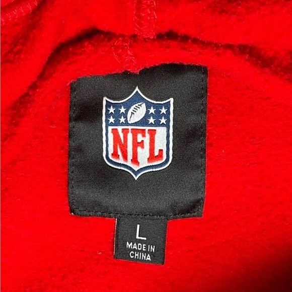 Atlanta Falcons Hoodie NFL Large Classic Hooded Full Zip Sweatshirt Red - Picture 5 of 8